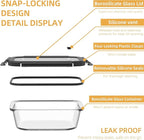 BYLWORKOUT Glass Meal Prep Containers 3 Pack | Borosilicate Food Storage Containers with Airtight Leak-Proof Vented Lids | Microwave, Oven, Freezer & Dishwasher Safe Glass Lunch Boxes for Kitchen