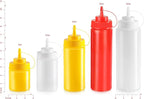 New Star Foodservice 26238 Squeeze Bottles, Plastic, Wide Mouth, 24 oz, Clear, Pack of 6
