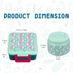 Bento Lunch Box for Kids with 8oz Soup Thermo,Leak-Proof Lunch Containers with 5 Compartment,Thermo Food Jar Food Containers for School (Blue-Unicorn)