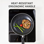 Frying Pan 3-Piece Set, Nonstick Skillet Set for Induction Cooktop, Frying Pan Nonstick 8 Inch+9.5 Inch +11 Inch (Black)