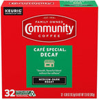 Community Coffee Café Special Decaf Medium-Dark Roast Single Serve Keurig K-Cup Pods 32 Count Box (Pack of 4)