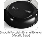 Tramontina 80110/525DS Gourmet Ceramica Deluxe Cookware Set, Non Stick Ceramic Interior, 10-Piece, Metallic Black, Made in Italy