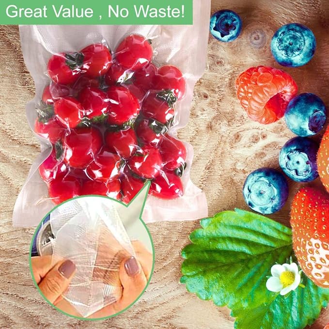 O2frepak 100 Gallon Size 11" x 16" 4mil Thick Vacuum Sealer Bags with BPA Free and Puncture Prevention,Vacuum Seal Freezer Bags,Great for Sous Vide Vaccume Sealer PreCut Bags