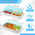 4 PCS Stainless Steel Snack Containers with Lids, Reusable Double Compartment Grab and Go Bento Lunch Box for Adult (4 Snack Containers)