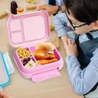 Prints Leak-Proof XL Lunch Box - Reusable 3-Compartment Containers Bento Box for meal Prepping;5-Cup Capacity for Adults & Ages 8+, BPA-Free, Dishwasher Safe (Pink - Rainbow Unicorns)