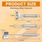 3 Pcs Corn Cob Peeler, Corn Stripper, Corn Holder, Corn Peeler with long handle Stainless Steel Corn Cob Stripper Tool, Efficient Design Perfect for Dining Enthusiasts