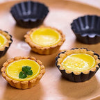 12 Packs Egg Tart Mold, Bigger Size 3 x 0.9inch, Non-Stick Pan Carbon Steel Cake Molds, Mini Pie Mould, Muffin Cupcake Pudding Baking Cup Maker - for Pies, Chinese Egg Tart, Cakes