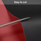 Leather Desk Mat,1.8mm Thick,14x60 Inch Desk Cover,Desk Protector Mat,Dresser Cover Top,Nail Table Mat,Dresser Cover,Quartz Countertop Protector,Table Sticker Cover(Black+Wine Red,14x60)