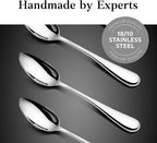 Artaste Rain 18/10 Stainless Steel (Silver (Set of 6), Grapefruit Spoon (6.35-Inch))