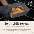 Ceramic Coated Glass Food Storage Containers | No PTFE, PFOA, PFAS, and BPA | Reusable Non Toxic Meal Prep Containers with Glass Lids | Easy To Store | 10 Piece Set [Smoke]