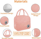 Bento Box Adult Lunch Box with Dividers, Pink, Plastic