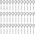 Pleafind 36 Pieces Teaspoons Set (6.2 inch), Spoon Silverware, Stainless Steel Tea Spoons, Mirror Polished Small Teaspoon, Dessert Spoons for Home, Kitchen, Restaurant, Dishwasher Safe
