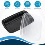 Ruthy's Outlet Meal Prep Containers W/Lids -Square Food Storage – BPA-Free| Stackable | Microwave | Freezer & Dishwasher Safe | Reusable Lunch Bento Box Portion Control & Planning (50 Pack, 12 oz)