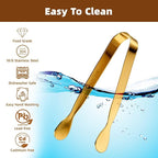 Pleafind 16 PCS Mini Serving Tongs - 4.3 inch, Food-Grade 18/8 Stainless Steel Mini Tongs, Mirror-polished Charcuterie Accessories for Coffee shops, tea party, bars, Sugar and Ice Bucket