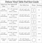 Home Bargains Plus Quilted Heavy Duty Table Pad Protector with Flannel Backing, Cut to Fit, Heat Resistant, Wipe Clean, Protects Table from Spills and Scratches, White, 70” Round Rectangle