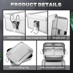 Umigy 4 Pcs Stainless Steel Food Containers 1200ml Metal Bento Lunch Box Stainless Steel Food Storage Containers, Lockable Clips to Leak Proof, Reusable Dishwasher Snack Boxes for Work