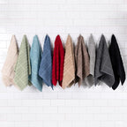All-Clad Solid & Coordinate Kitchen Towels: Highly Absorbent, Super Soft Long Lasting 100% Cotton, 17" x 30" Tea Towels for Cleaning & Drying Dishes, Pans, Glassware, Countertops, 4-Pack, Chili