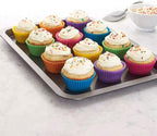 Cupcake Liners - Reusable Silicone Cupcake Baking Cups - Non-Stick Baking Muffins Mold - Use As Lunch Box Dividers - Set of 12 Kitchen Accessories - Great Gift Idea