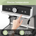 Garvee Espresso Machine With Grinder, 20 Bar Professional Coffee Maker With Milk Frother Steam Wand for Cappuccino, Latte, Macchiato, 95 oz Removable Water Tank, Smart PID Temperature Control