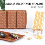 1 Pc Chocolate Bar Mold Deep Silicone Large Chocolate Molds Break Apart Pyramid Shape Thick Candy Bar Molds