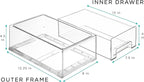 Sorbus Medium Clear Storage Drawers (2 Pack)