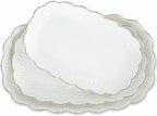 Kassel Ceramic Serving Platter Set | 14”/12”/10” Oval Serving Trays for Entertaining at Parties and Weddings | Oven Safe Large Serving Trays for Tacos, Steak, and Cake