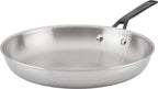 KitchenAid 5-Ply Clad Polished Stainless Steel Fry Pan/Skillet, 12.25 Inch