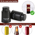 1 PACK Wine Bottle Stoppers,Real Vacuum Champagne Stoppers,Reusable Wine Preserver,Wine Corks Keep Fresh,Best Gifts for Wine Lovers for Christmas Gifts