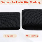 Homaxy 100% Cotton Waffle Weave Kitchen Dish Towels, Ultra Soft Absorbent Quick Drying Cleaning Towel, 13 x 28 Inches, 18-Pack, Black