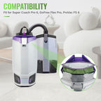 12Pack 107314 Backpack Vacuum Filter Bags Compatible with ProTeam 6 QT and ProTeam Vacuum Parts – Vacuum Bags for Vacuum Cleaner, Ideal Replacement Spence Vac Bags - Durable Vacuum Bags