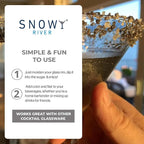 Snowy River Silver, Cocktail & Margarita Sugar Rimmer - Vibrant Naturally Colored Sugar for Cocktail Rimming, Baking & Decorating, Medium Crystal - 16oz