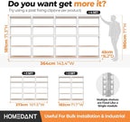 HOMEDANT 5 Tier White Storage Shelves Adjustable Laminated Boltless Garage Metal Shelving Unit Heavy Duty Utility Rack Shelf Warehouse Pantry Closet Kitchen 35.9" W x 16.2" D x 71.3" H White 3Pack