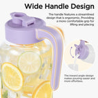 Mason Jar Pitcher - Airtight & Leakproof Glass Pitcher with Lid[set of 2], Perfect for Breastmilk, Cold Brew, and Sun Tea, 2 Quart (64 oz) Mason Jar with Pour Spout Lid
