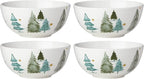 Lenox 893565 Balsam Lane 12-Piece Dinnerware Set, Green, Christmas, Holiday Hosting
