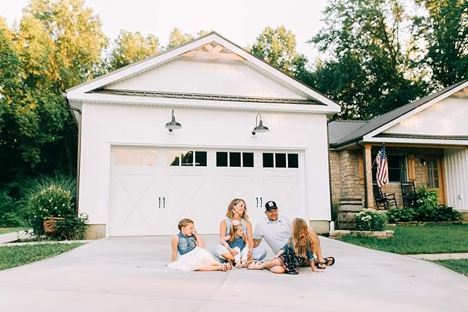 Steel Lighting Co. Gardena Barn Light | Outdoor Wall Mounted | 16" Dome | 16" Gooseneck | Farmhouse Light Made in America | Hunter Green Exterior/Brass Interior