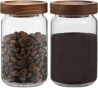Small Glass Jar with Lids Mini Glass Bottle Glass Storage Canister Borosilicate Glass Containers for Spice Ground Nut Pasta Sugar Candy Tea (6.7oz（200ml)-2 PACK