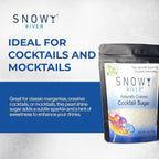 Snowy River Pearl, Cocktail & Margarita Sugar Rimmer - Vibrant Color Glass Rimming Sugar with Medium Crystal Texture - 4oz