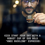 Stone Street Knee Buckling Espresso Coffee, Ground, High Caffeine Blend, Dark Roast, 2 LB
