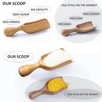 Wooden Scoops for Canisters 4PCS Acacia Wooden Scoop for Jars Small Wood Scoops for Canisters Wooden Scoop for Ground Coffee Scoop for Seasoning Bath Salt Laundry Shovel-Multipurpose