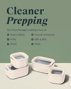 Caraway Mini Food Storage 9pc Set - Glass Storage Containers for Food - Non-Toxic Ceramic-Coated Glass - Air Release Technology - Compact & Stackable Design - Navy