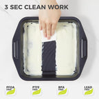 HONGBAKE 9-Piece Baking Pans Set with Wave Texture, 0.8mm Thick Bakeware Sets Non Stick, Includes Stackable Cookie Sheets for Oven Cooking, Cake Pan, Muffin Pan, Loaf Pan, Roasting Pan, Rack, Blue