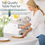 Quality Table Pad Protector, Superior Protection from Spills, Scratches & Heat - Reusable Table Cloth with Cushion Flannel Backing (140" L x 54" W)