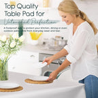 Quality Table Pad Protector, Superior Protection from Spills, Scratches & Heat - Reusable Table Cloth with Cushion Flannel Backing (90" L x 54" W)