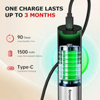 Bonsenkitchen Rechargeable Milk Frother with Stand, Handheld 3-Speed Coffee Frother, Dual Spring Whisk Electric Hand Frother Wand Drink Mixer for Matcha Lattes Cappuccino, Kitchen Gifts