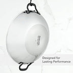 KitchenAid 5-Ply Clad Polished Stainless Steel Wok, Induction Compatible, Dishwasher Safe, 15 Inch Open Stir-Fry Pan