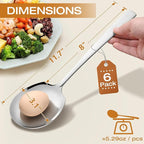 Extra Large Serving Spoons Set 11.7-Inch Serving Slotted Spoon x 3 Serving Spoon x 3, 18/8 Stainless Steel Big Serving Utensil for Buffet, Parties, Catering - Dishwasher Safe(6-Pack, Silver)