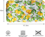 LEHAHA Melamine Lemon Large Rectangular Serving Tray/Platters Set of 2, 17.5" x 10", 2-Piece Melamine Platters Serving Set,Dishwasher Safe