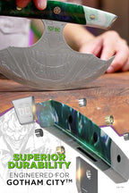 Dalstrong Ulu Knife - 7 inch Chef Knife - THE JOKER™ Edition Official License - 5 Layer 9CR18MOV Stainless Steel - Uniquely Cast Resin Handle - Collection Item - w/Sheath