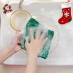 Homaxy 100% Cotton Waffle Weave Kitchen Dish Cloths, Ultra Soft Absorbent Quick Drying Dish Towels, 12 x 12 Inches, 6-Pack, Dark Green