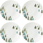Lenox 893565 Balsam Lane 12-Piece Dinnerware Set, Green, Christmas, Holiday Hosting
